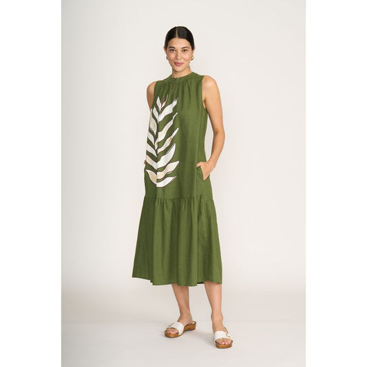 Foil Palm Life To The Max Dress