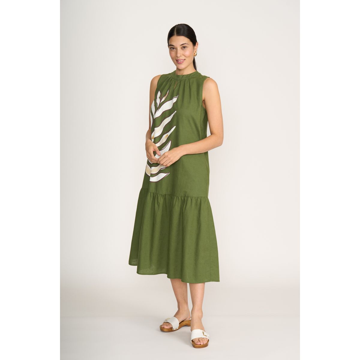 Foil Palm Life To The Max Dress