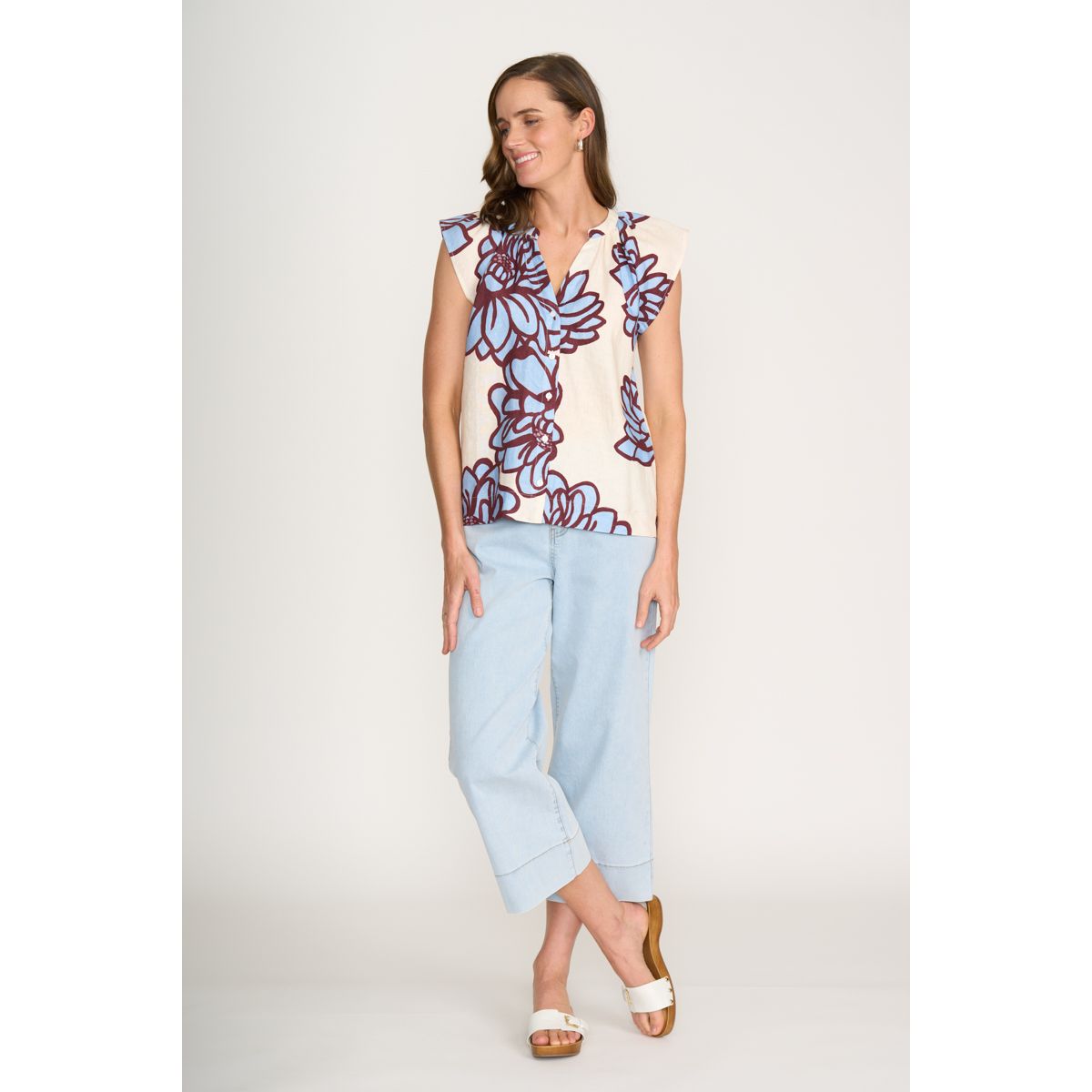 Foil Bloom Fetching Top