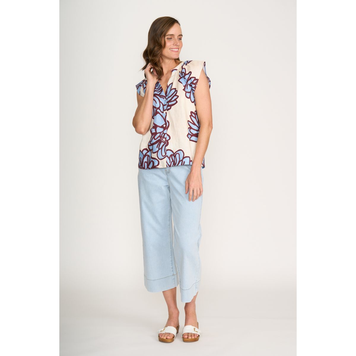 Foil Bloom Fetching Top