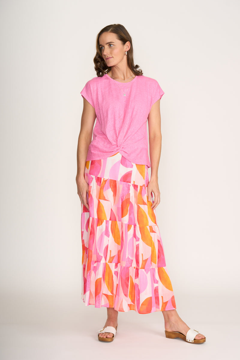 Foil Feeling Peachy Crusin' Skirt