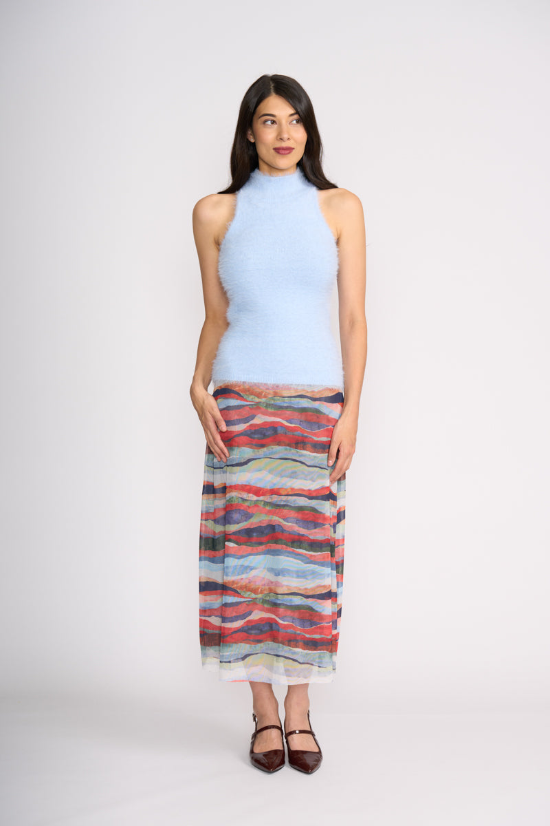 Foil Fluffin' Cute Halter Sky
