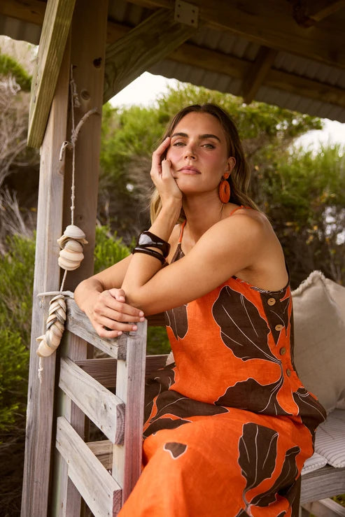 Holiday Cliffside Maxi Dress Hibiscus Breeze