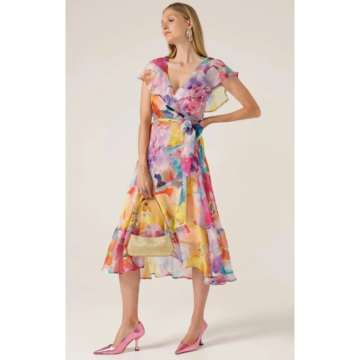 Sacha Drake Pajaritos Wrap Dress (Multi Flo)