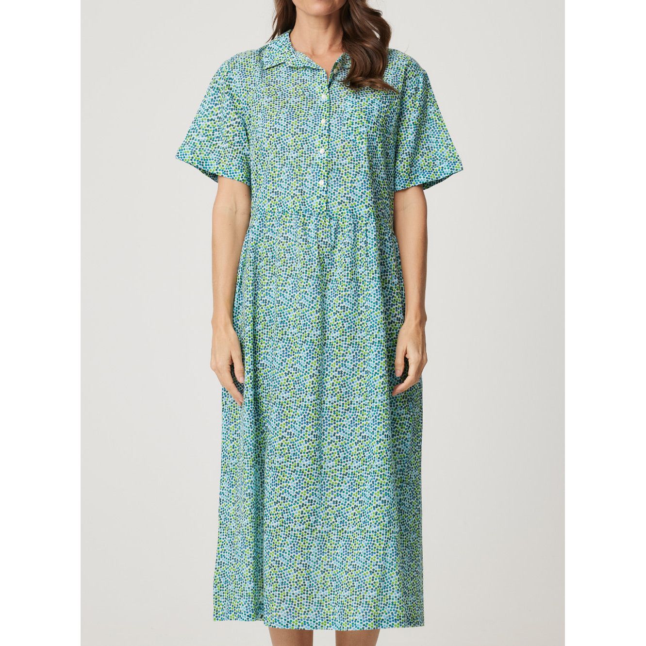 Cake City Dress Green Spot