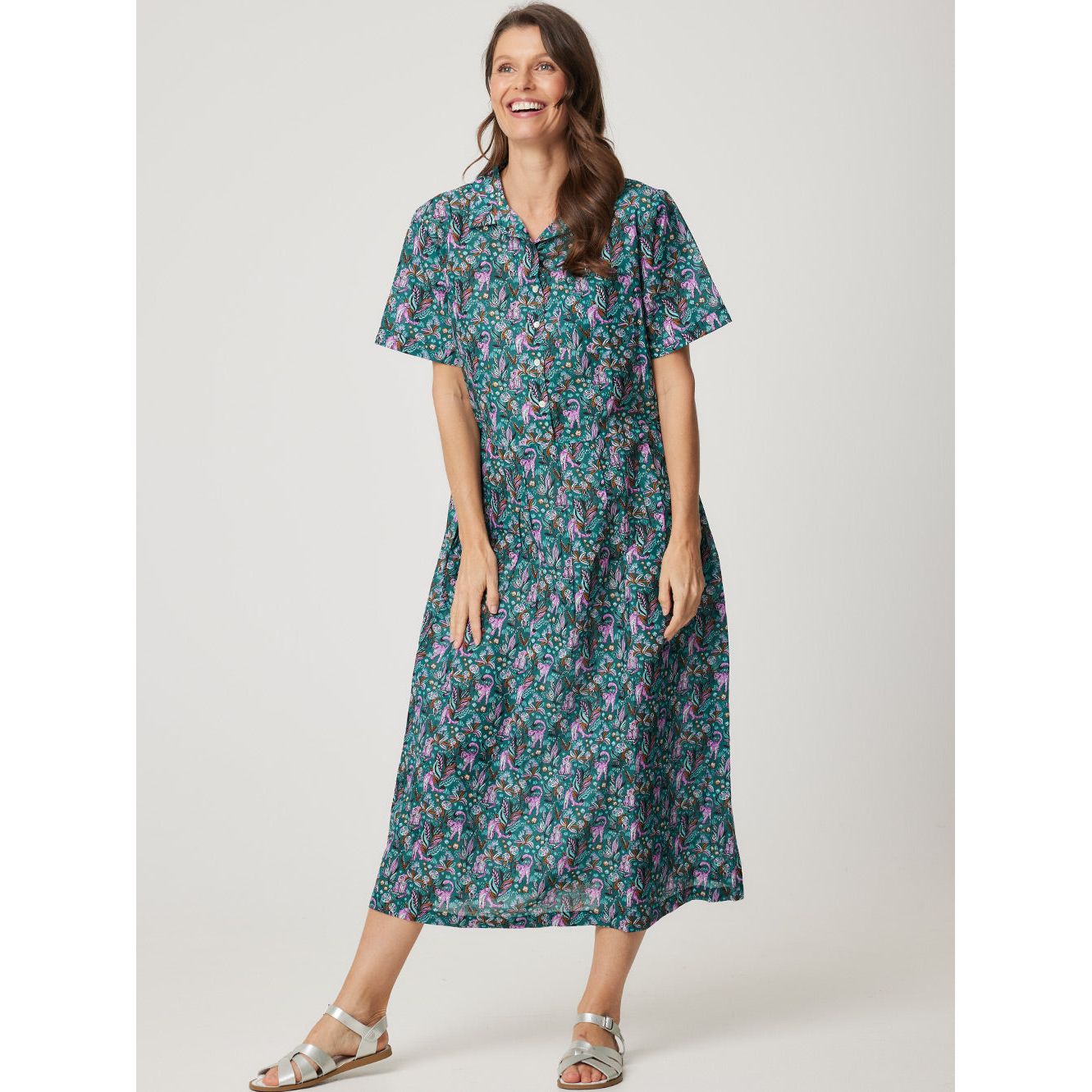 Cake City Dress Green Spot