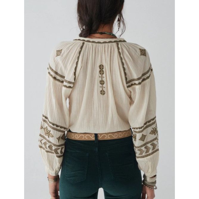 Maison Hotel Audrey Blouse (dipinto blu or Nuvola)