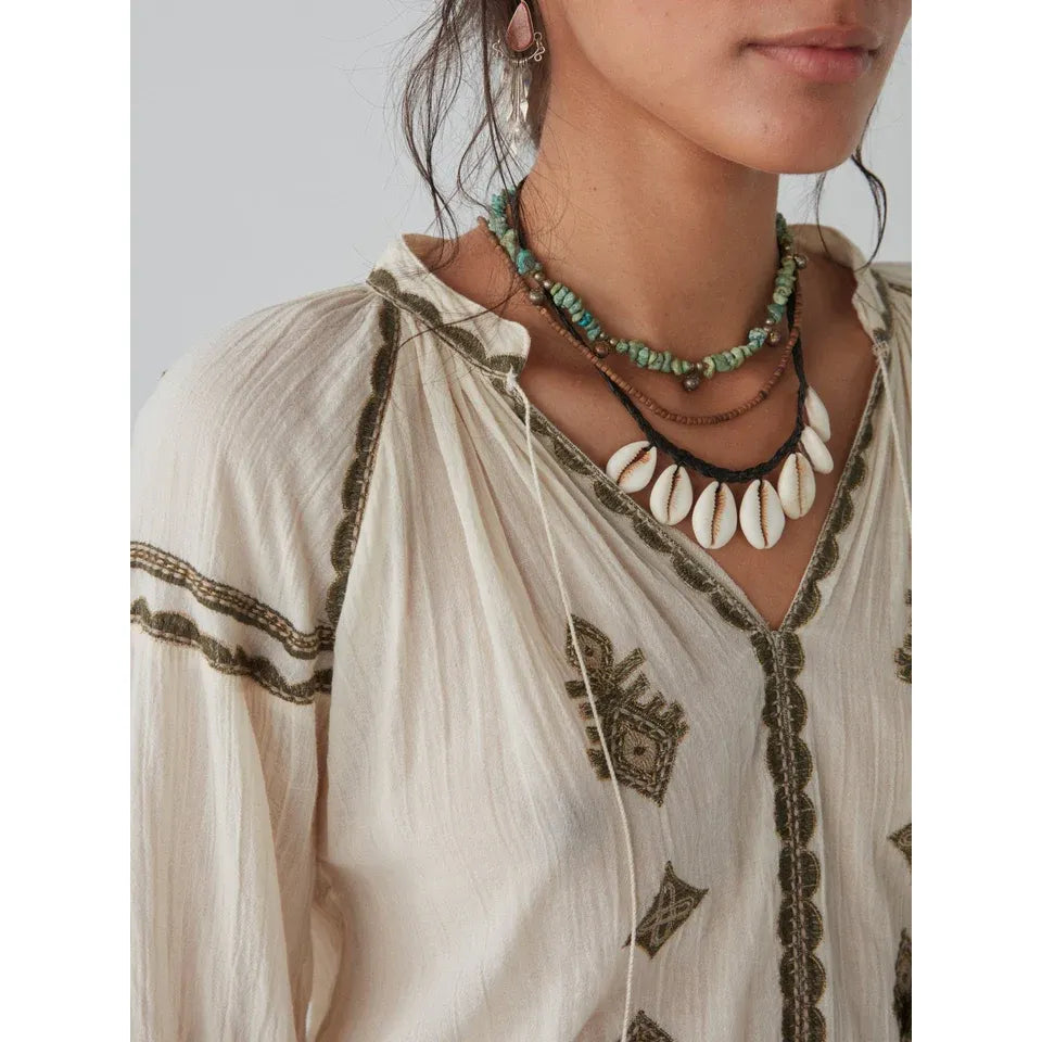 Maison Hotel Audrey Blouse (dipinto blu or Nuvola)
