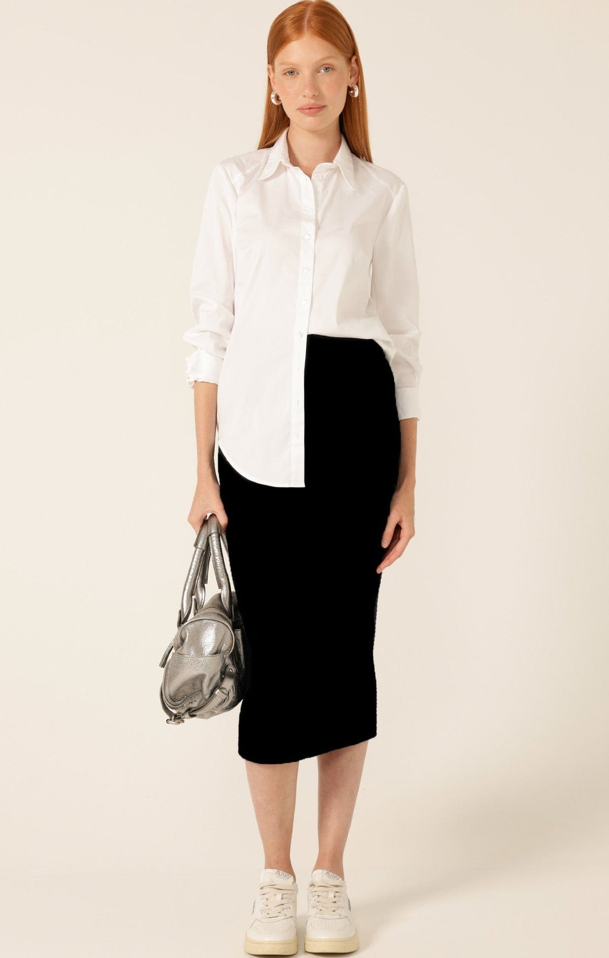 Sacha Drake CHEVRON KNIT PENCIL SKIRT IN OCEAN BLACK S02-KNIT