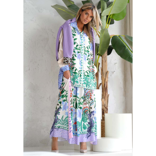 Miss Goodlife Skirt Green Garden
