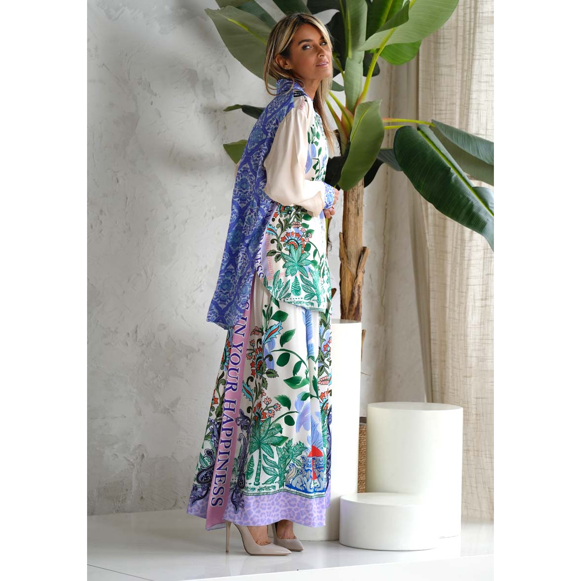 Miss Goodlife Skirt Green Garden