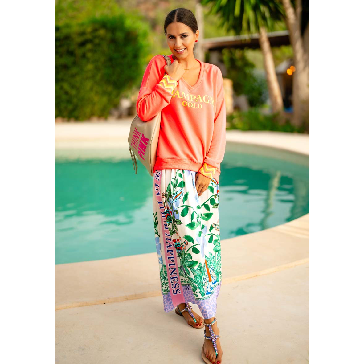 Miss Goodlife Skirt Green Garden
