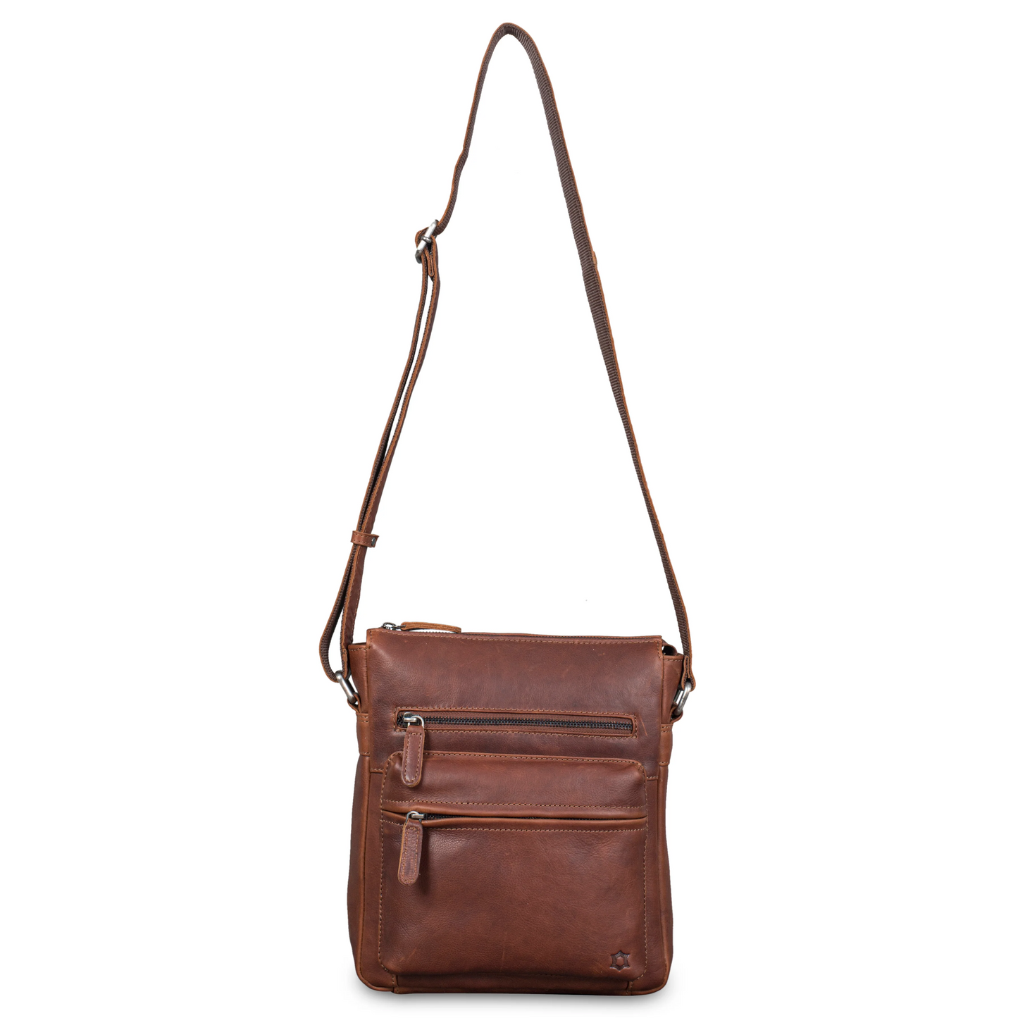 SLEEK -  vintage leather medium crossbody handbag