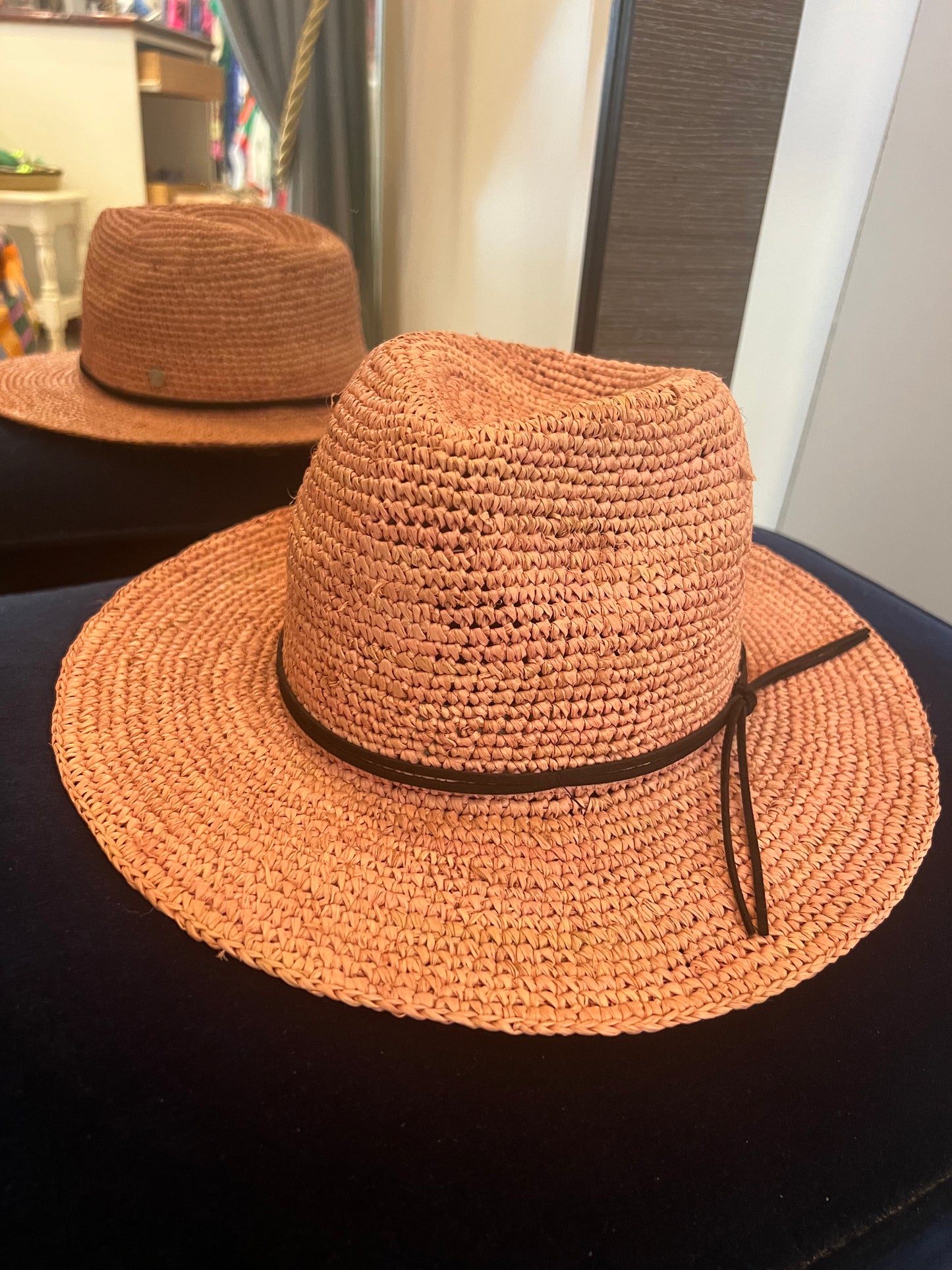 Raffia  Fedora w Suede CROCH187