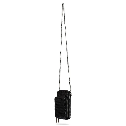 Olga Berg ELTON Mesh Cross Body Bag - BLACK