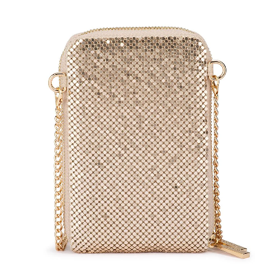 Olga Berg ELTON Mesh Cross Body Bag - GOLD