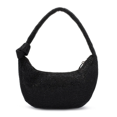 Olga Berg JESSICA Crystal Mesh Bag - BLACK