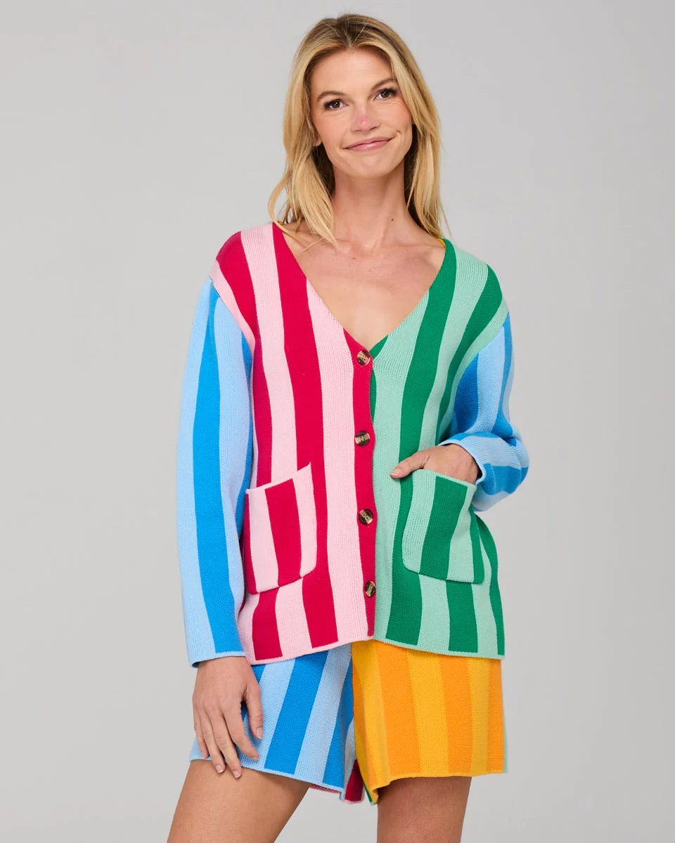 Boom Shankar Rainbow Cardigan