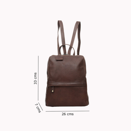 Compact Chocolate Leather Bag