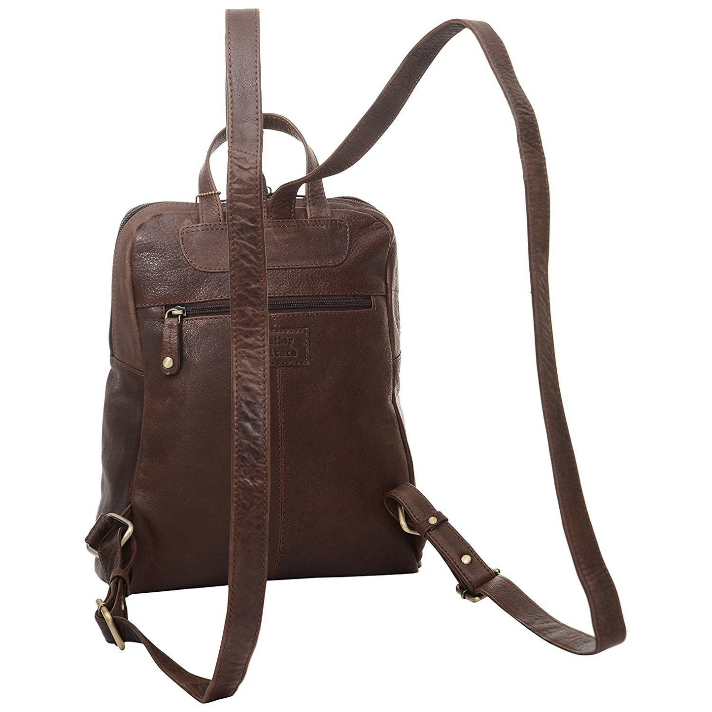 Compact Chocolate Leather Bag