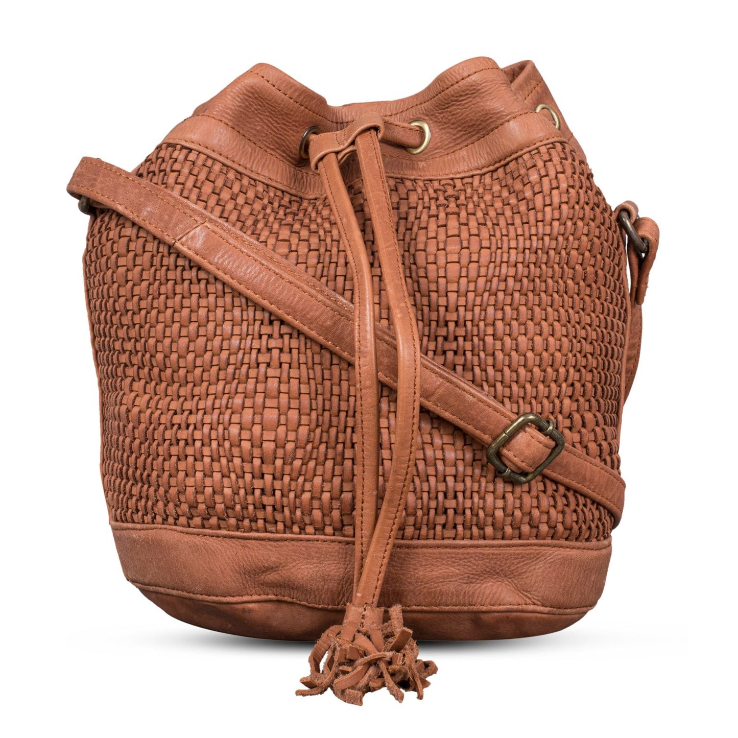 URBAN - genuine leather handwoven  handbag