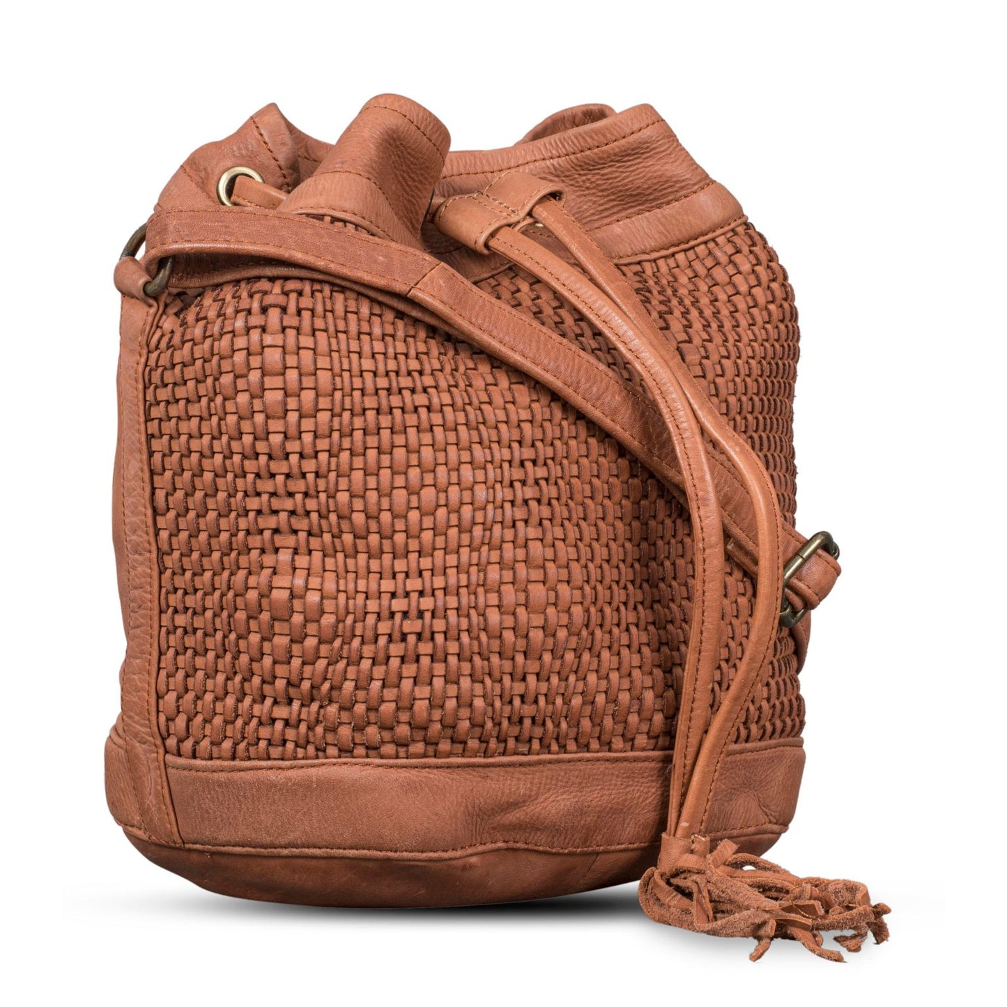 URBAN - genuine leather handwoven  handbag