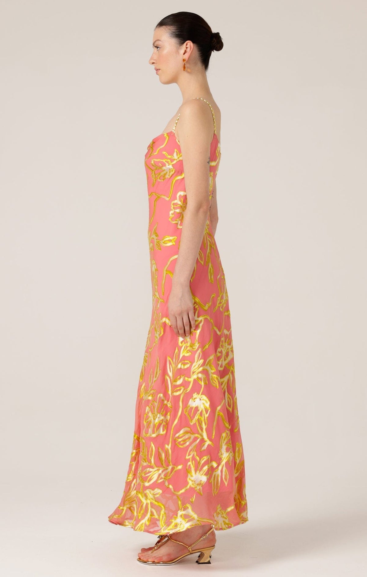 Sacha Drake Peach Pheasant Dress
