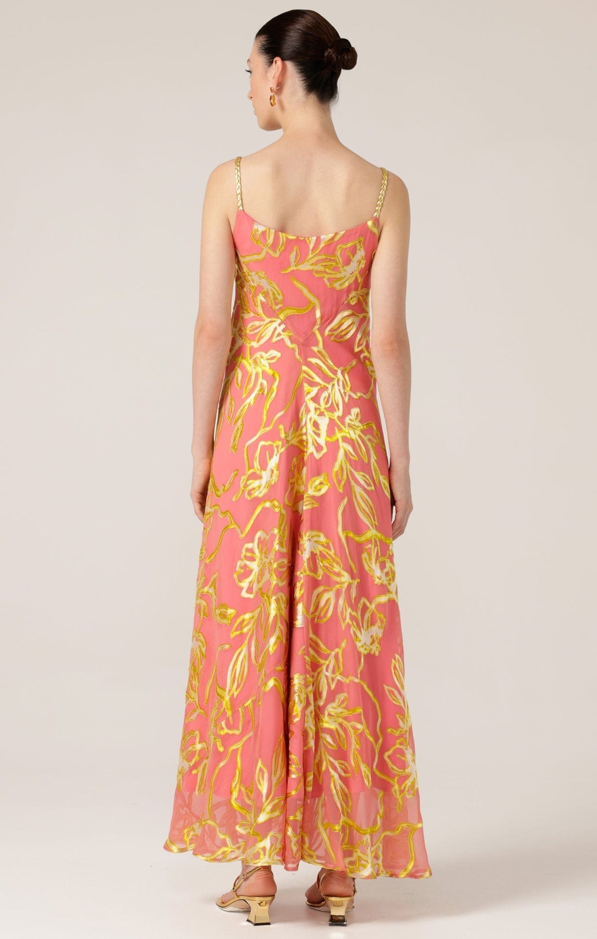 Sacha Drake Peach Pheasant Dress