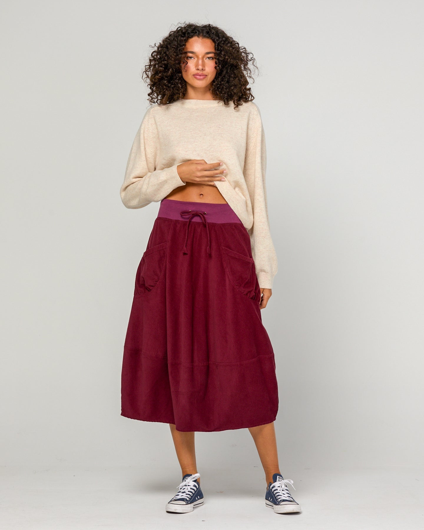 Boom Shankar chord guru skirt (Olive Green Midnight Blue or Merlot)