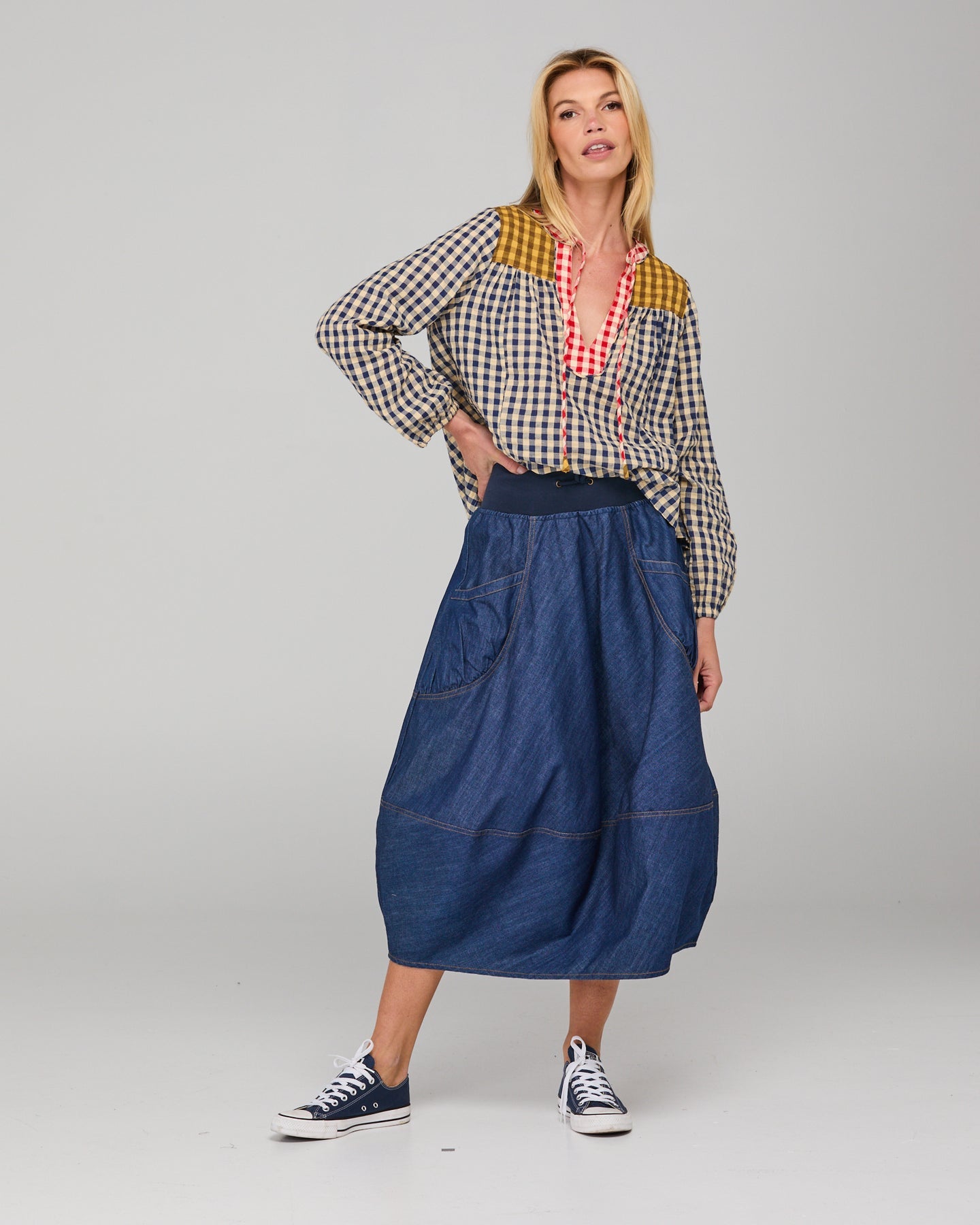 Boom Shankar Guru Skirt Dark Denim