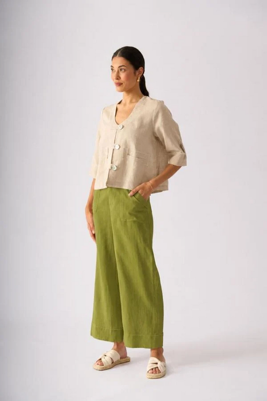 Foil Stand Out Pant Avocado