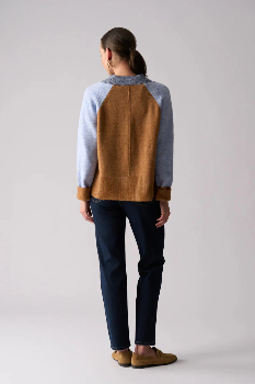 Foil Plush Love Cardi Blue Combo