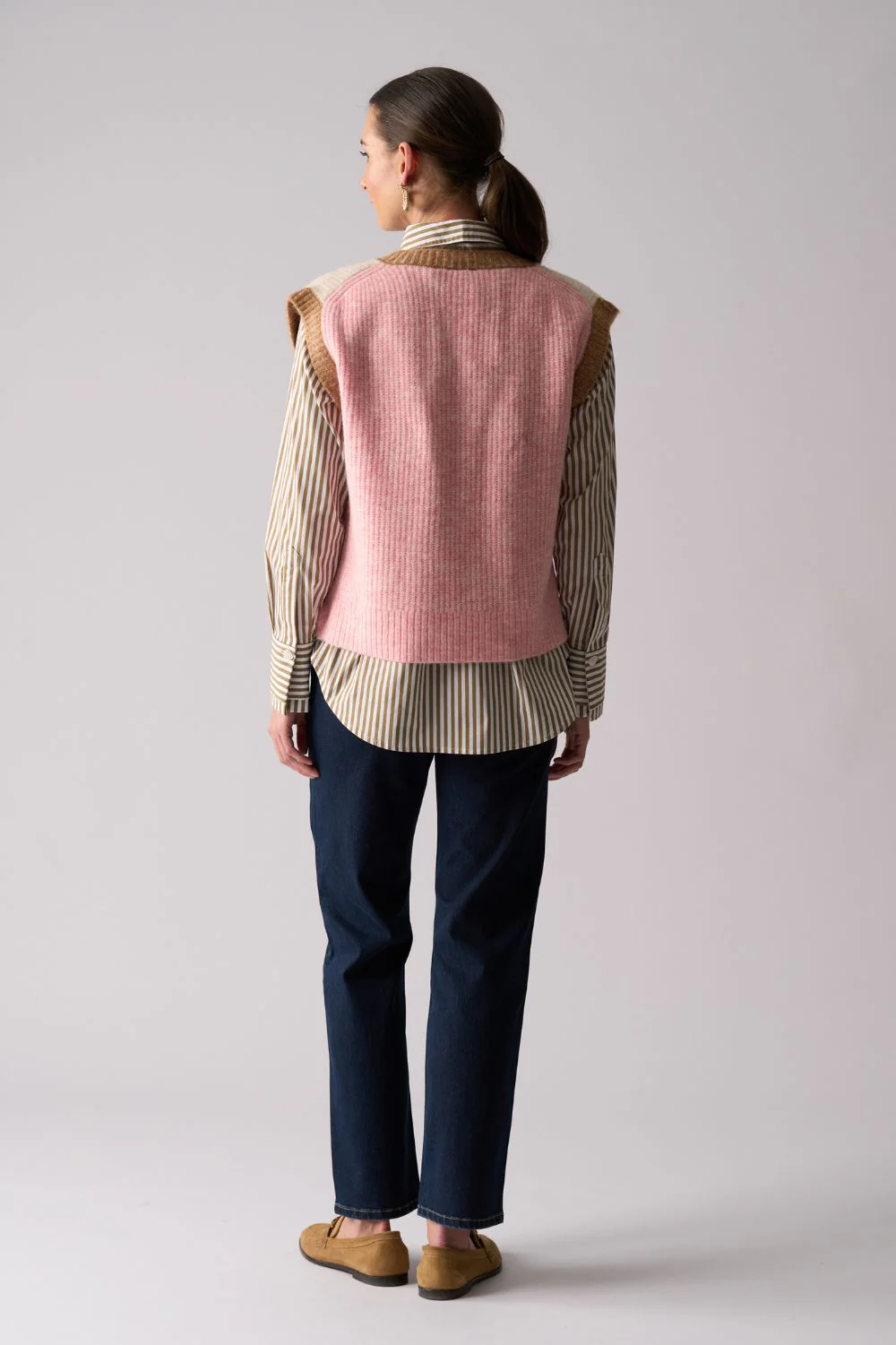Foil Plush Love Vest Pink Combo