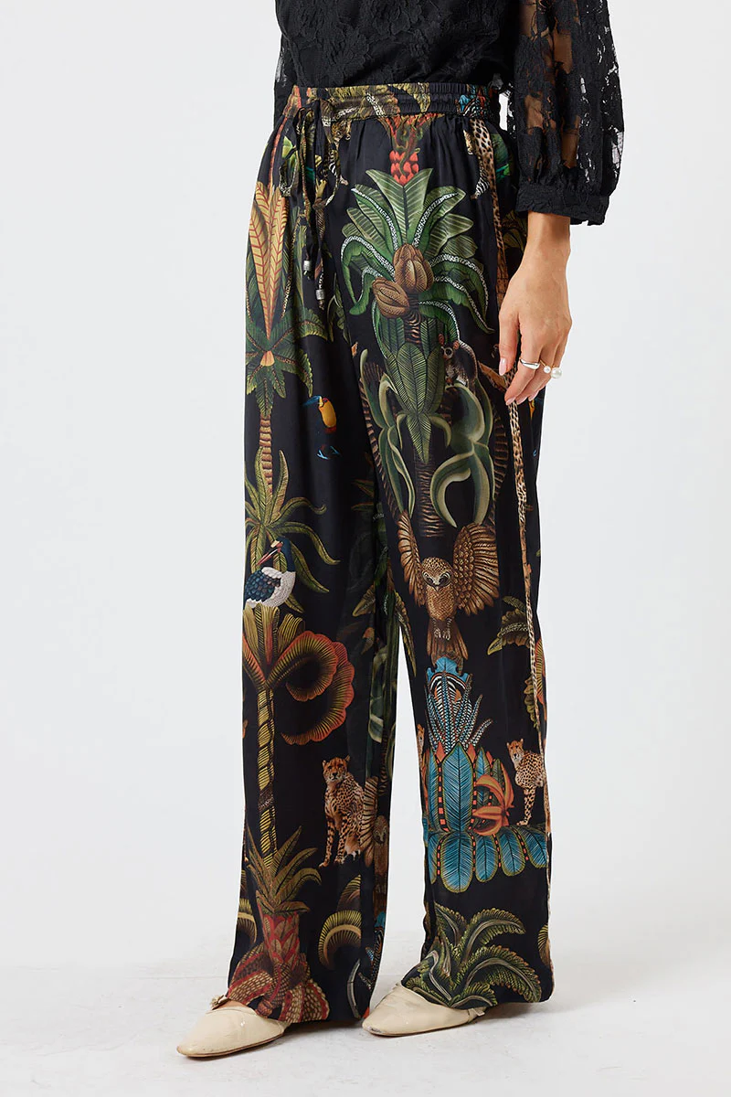 Lula Soul Cheetah Pant Black