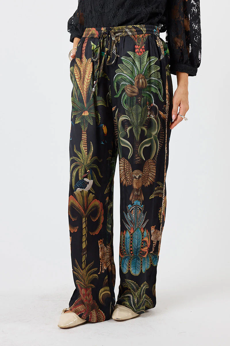 Lula Soul Cheetah Pant Black