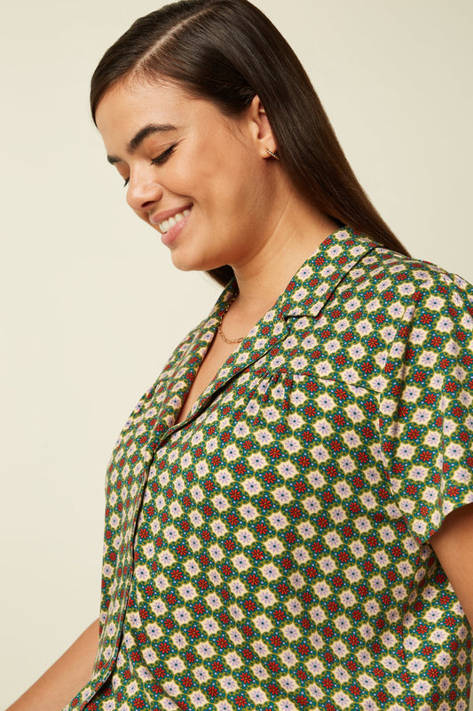 King Louie Tex Blouse - Jade/Ponderosa Green