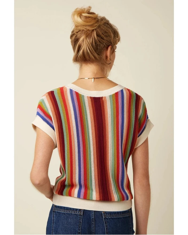 King Louie Boatneck Top Molo - Multi colour
