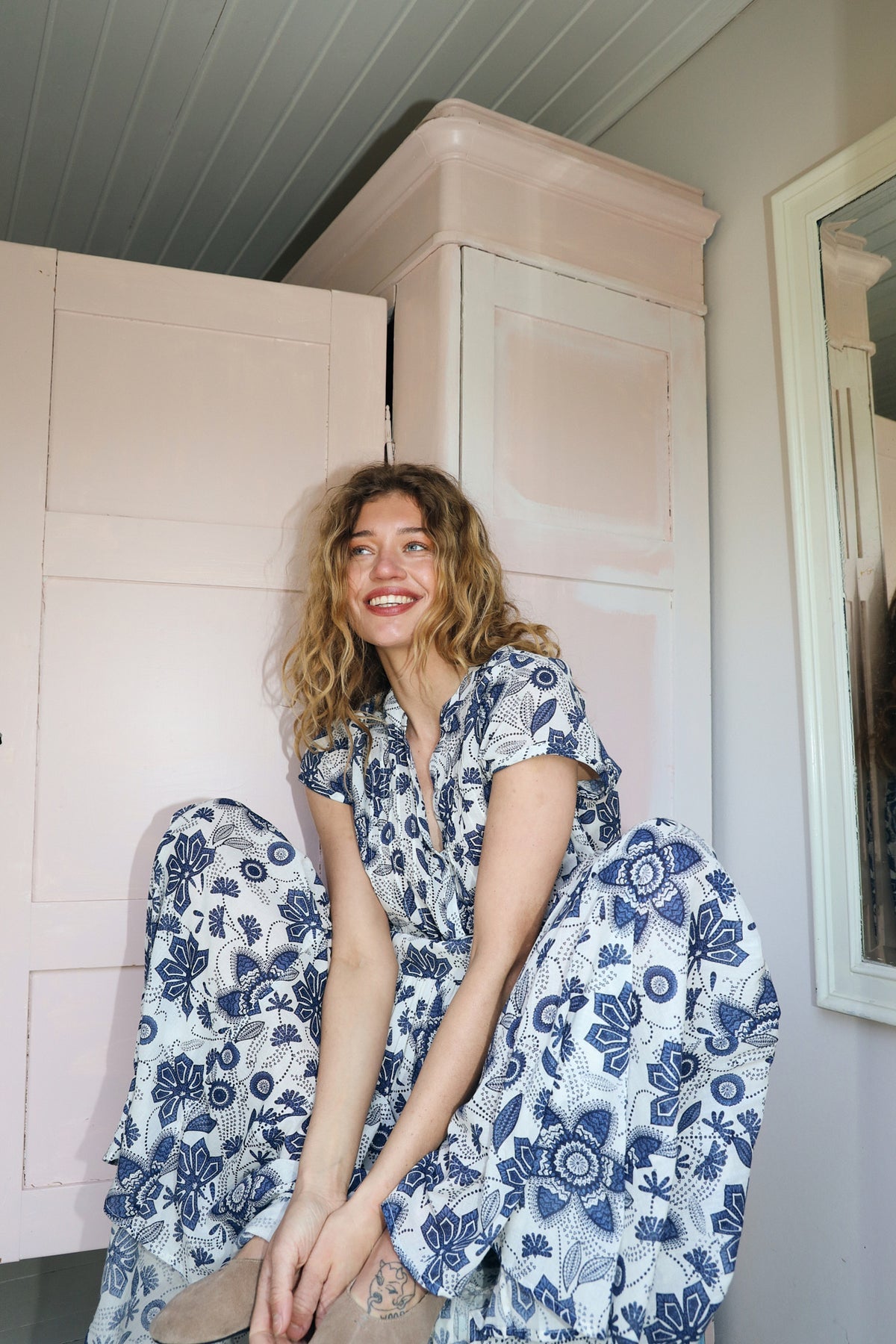 Lolly's Laundry Sunset Maxi Skirt Blue