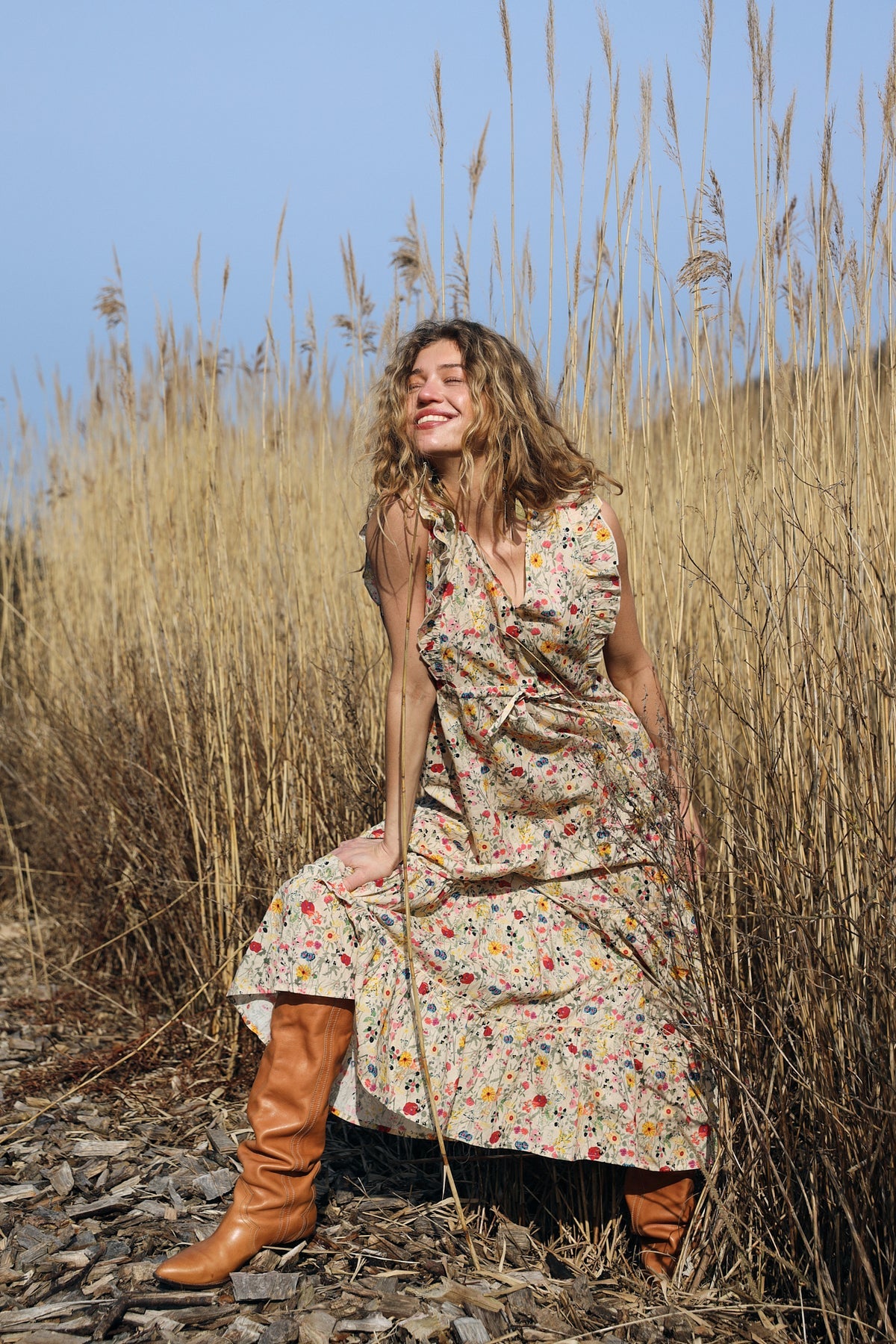 Lolly's Laundry Samo Midi Dress Flower Print