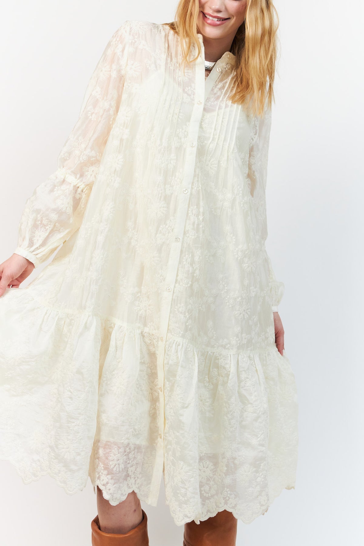 Lolly's Laundry Alanna Maxi Dress Creme