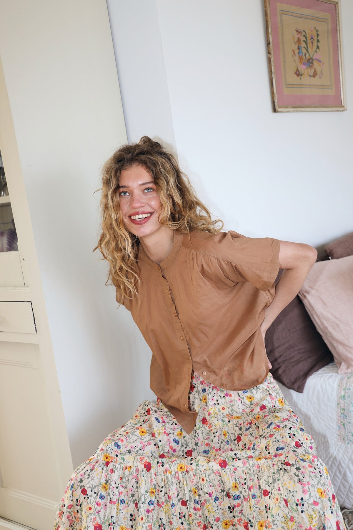 Lolly's Laundry Mya Shirt Camel