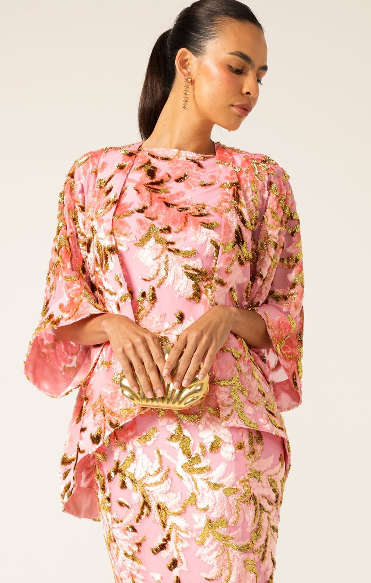 Sacha Drake Blossom Kimono ~ Pink Gold