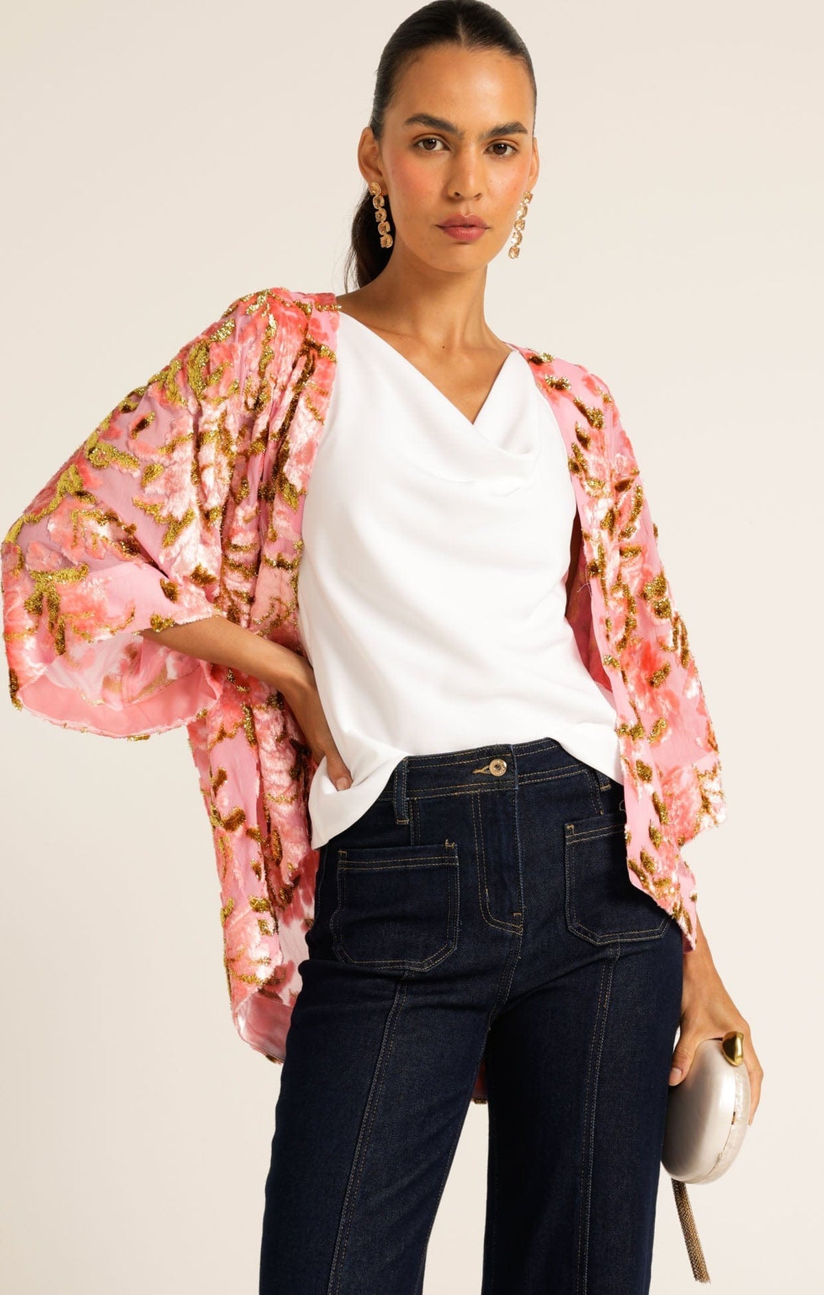 Sacha Drake Blossom Kimono ~ Pink Gold