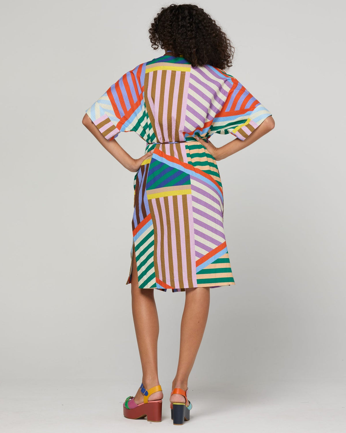 Boom Shankar Maui Shirt Dress Liquorice Stripe