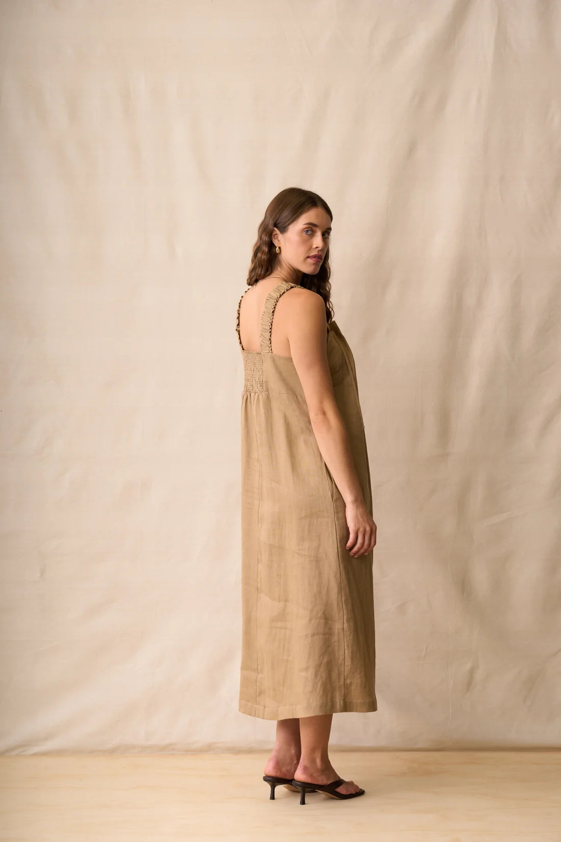 Neris Thru And Thru Dress Biscotti