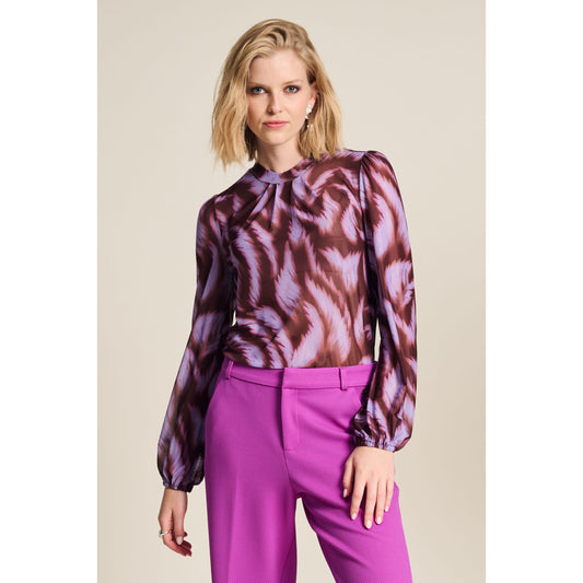 POM Feathers Brown Top