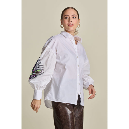 POM White Feather Blouse