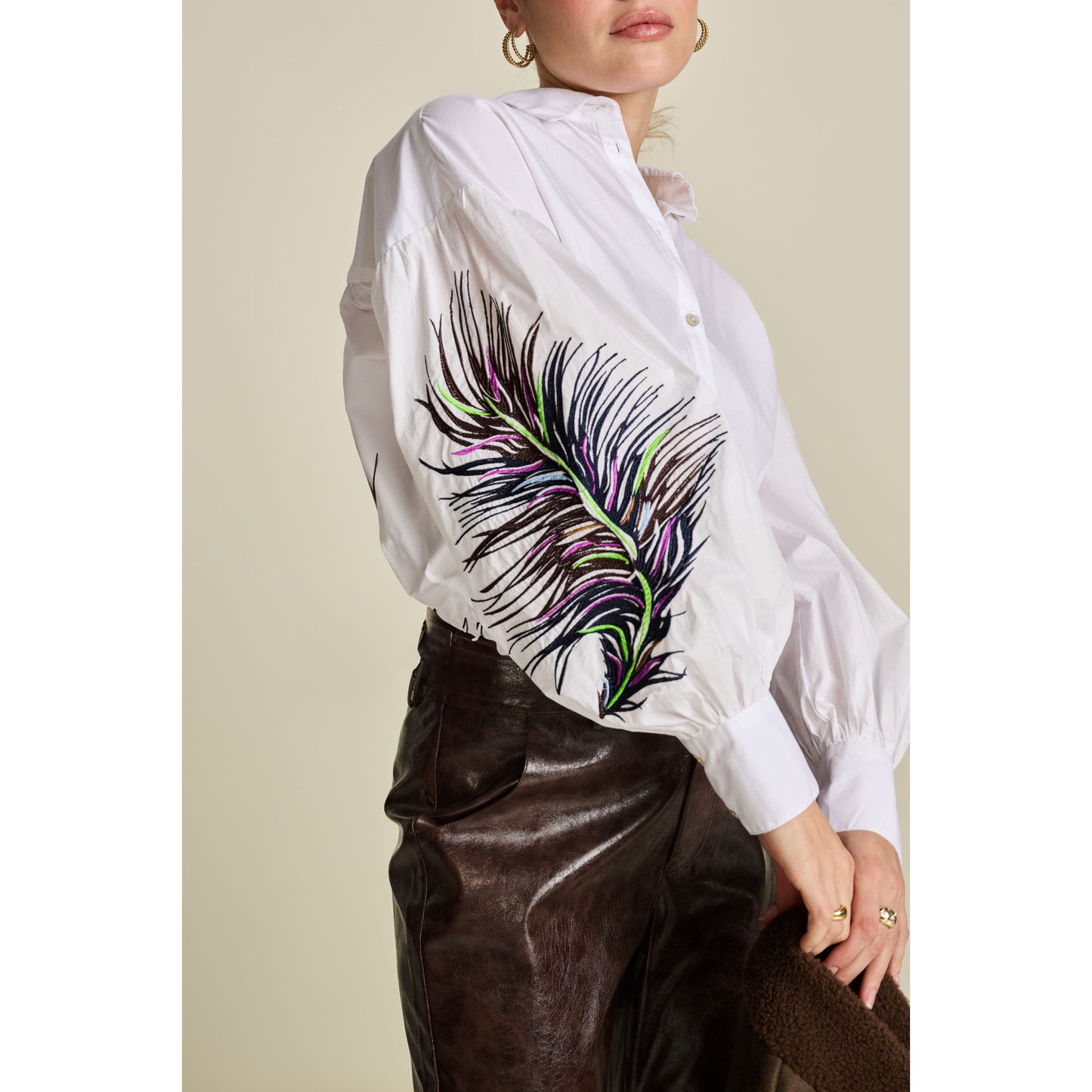 POM White Feather Blouse