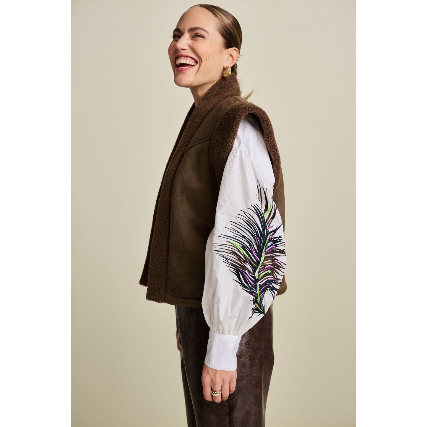 POM White Feather Blouse