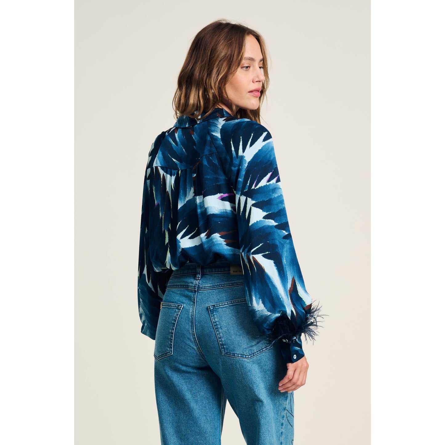 POM Feather Blue Blouse